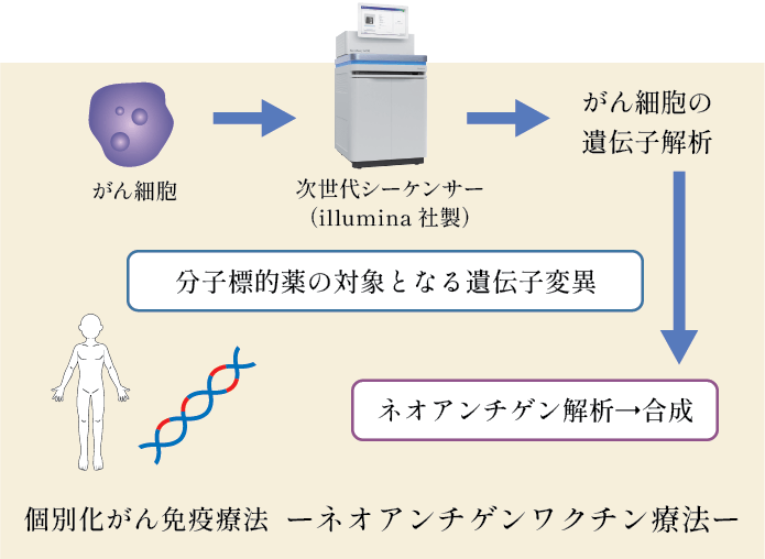 自分のがんの目印を見つけ、個別化がん治療を実施